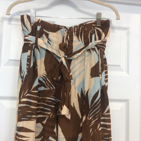 COPY - DRA Los Angeles Anthropologie Tropical Palm Print Pant Hawaii Wide Leg - Picture 9 of 12